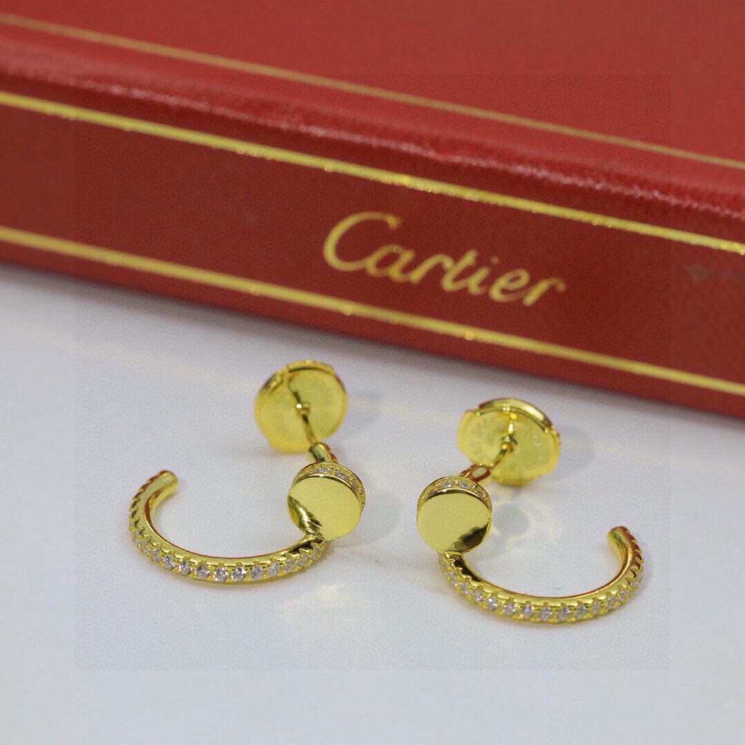 [OAKJURI Jewelry] JUSTE FULL DIAMOND DOUBLE EARRINGS