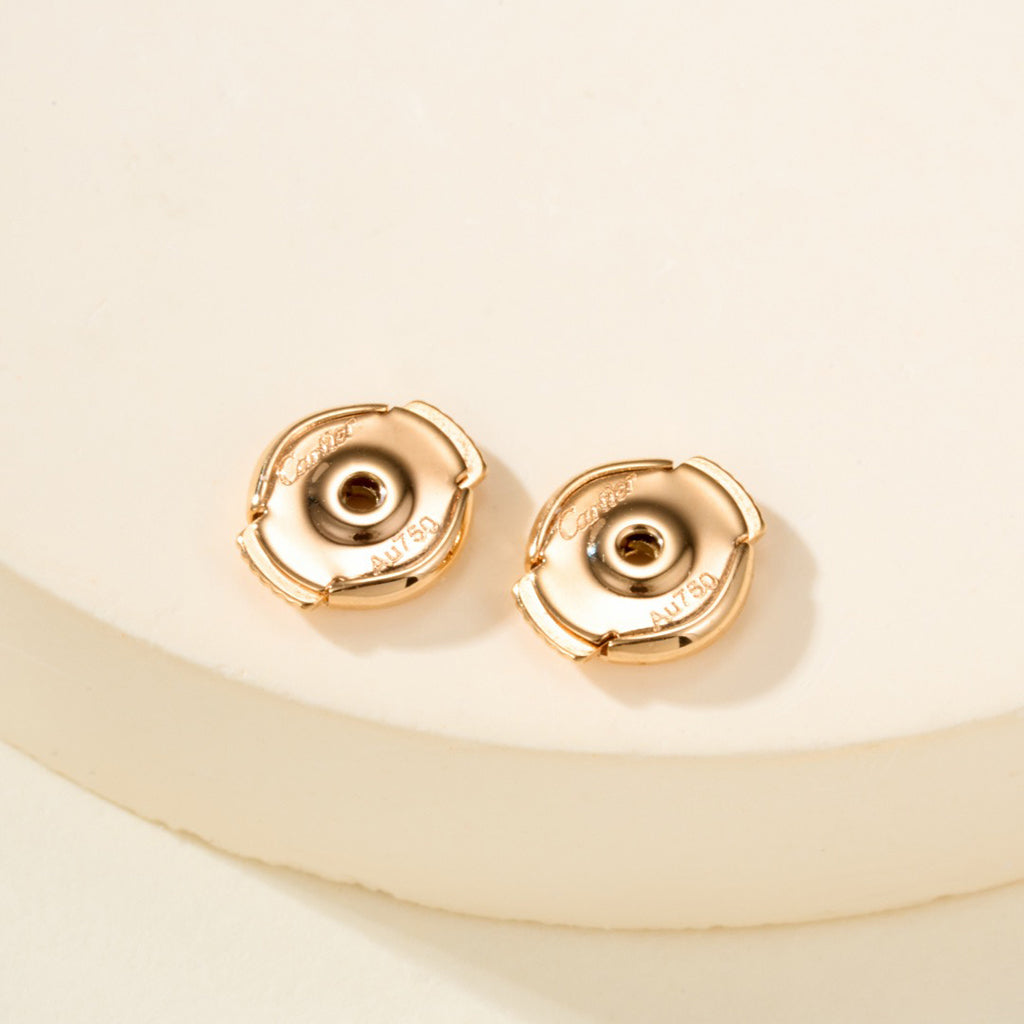 [OAKJURI Jewelry] JUSTE HALF DIAMOND DOUBLE EARRINGS