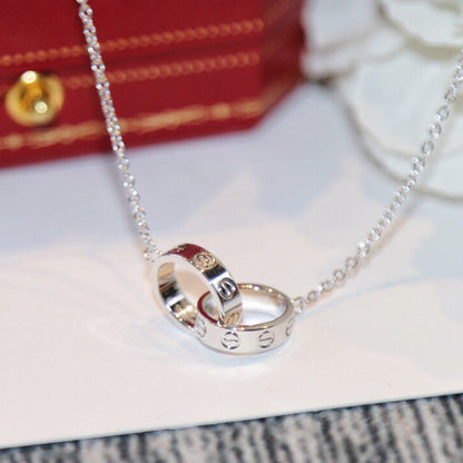 [OAKJURI Jewelry] LOVE DOUBLE RING NECKLACE