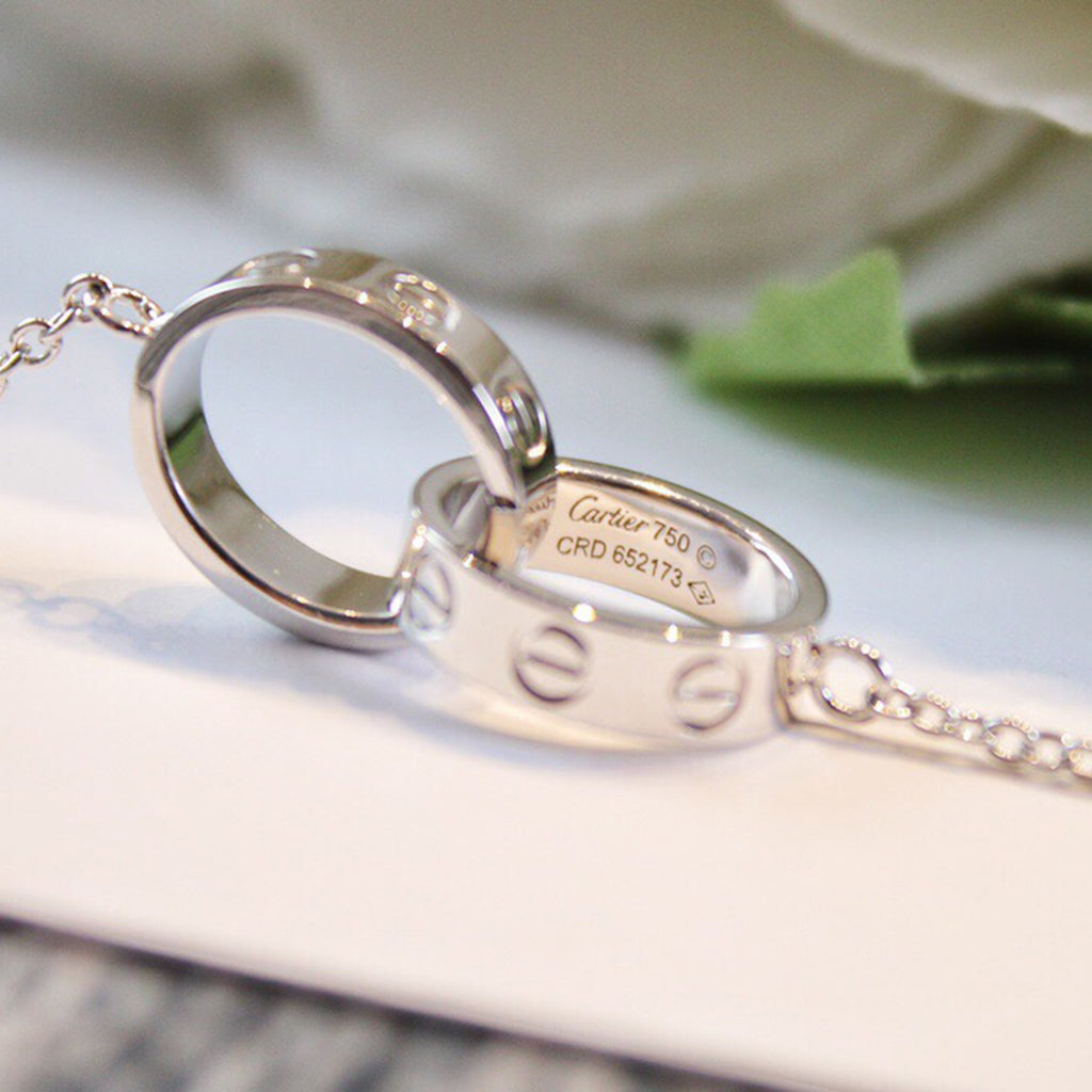 [OAKJURI Jewelry] LOVE DOUBLE RING NECKLACE
