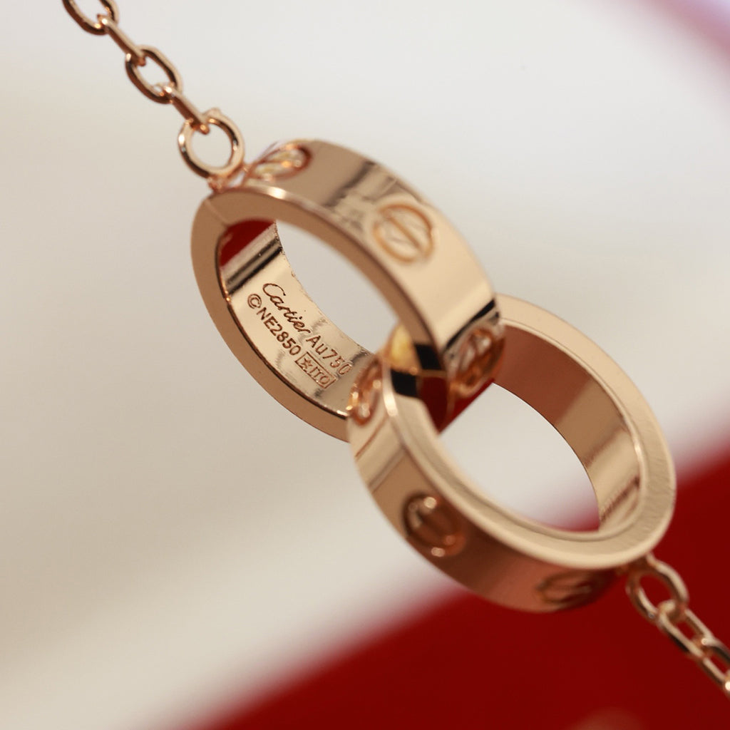 [OAKJURI Jewelry] LOVE DOUBLE RING NECKLACE