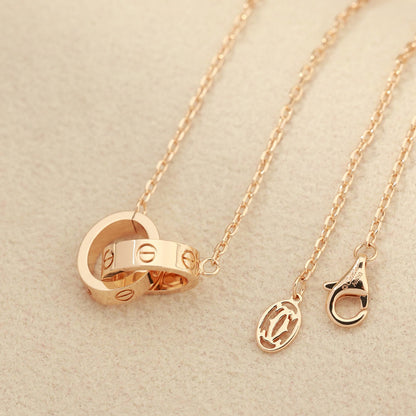 [OAKJURI Jewelry] LOVE DOUBLE RING NECKLACE