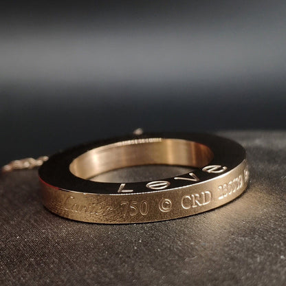 [OAKJURI Jewelry] LOVE NECKLACE 16MM 3 DIAMONDS