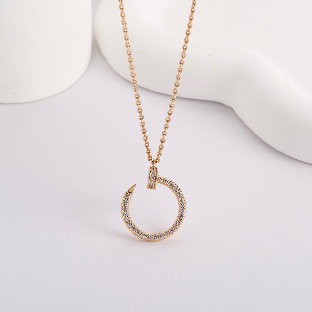 [OAKJURI Jewelry] JUSTE NECKLACE FULL DIAMOND