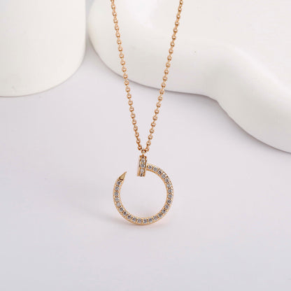 [OAKJURI Jewelry] JUSTE NECKLACE FULL DIAMOND