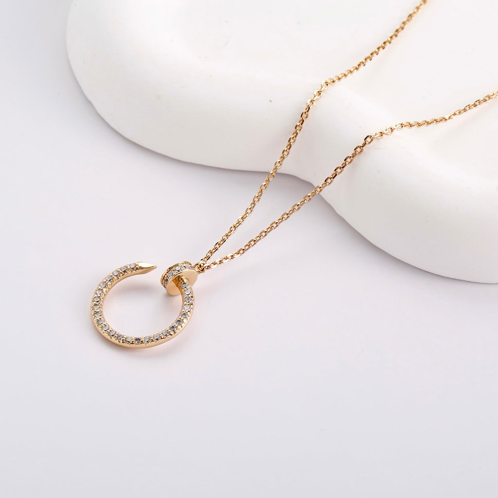 [OAKJURI Jewelry] JUSTE NECKLACE FULL DIAMOND