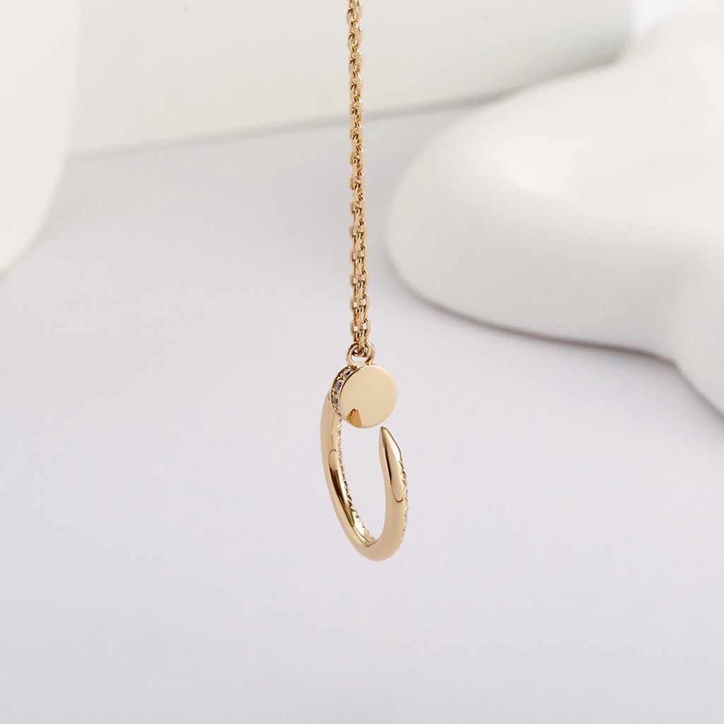 [OAKJURI Jewelry] JUSTE NECKLACE FULL DIAMOND