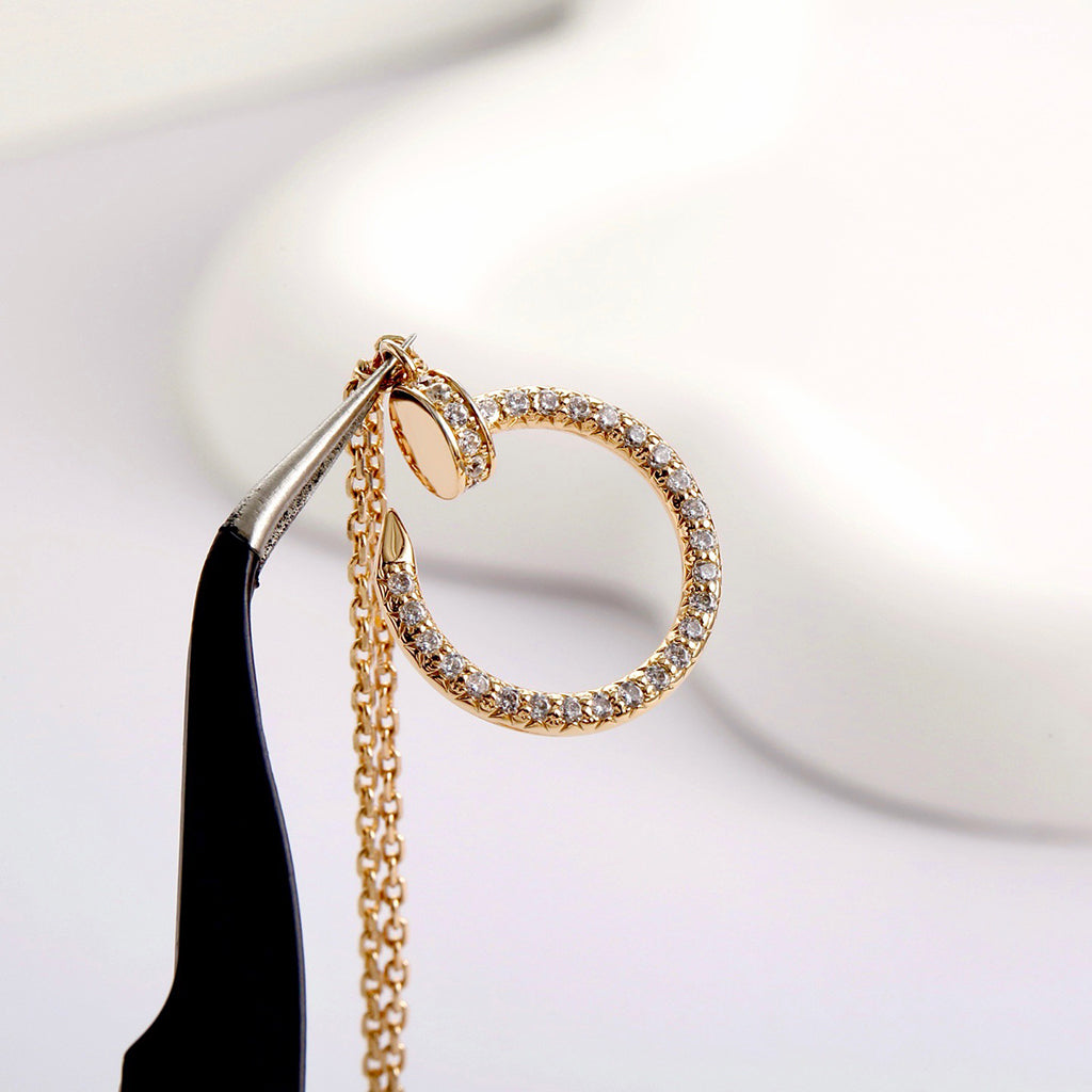 [OAKJURI Jewelry] JUSTE NECKLACE FULL DIAMOND