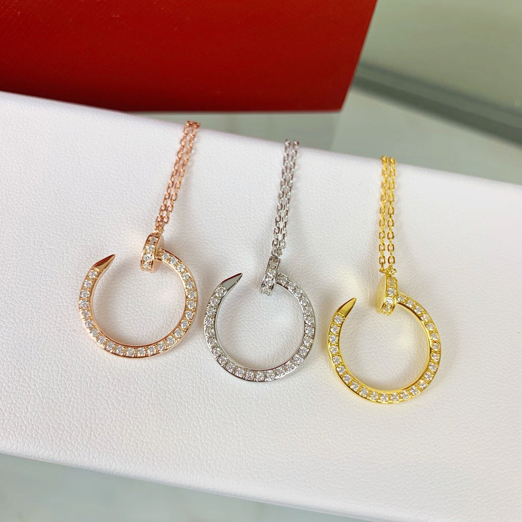 [OAKJURI Jewelry] JUSTE NECKLACE FULL DIAMOND
