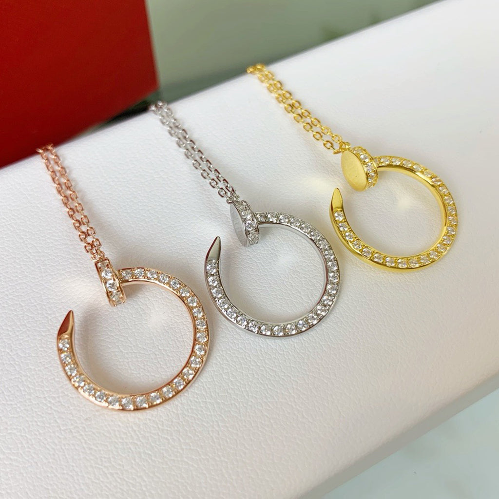 [OAKJURI Jewelry] JUSTE NECKLACE FULL DIAMOND