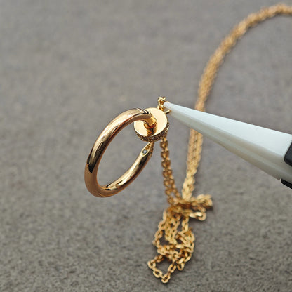 [OAKJURI Jewelry] JUSTE NECKLACE HALF DIAMOND