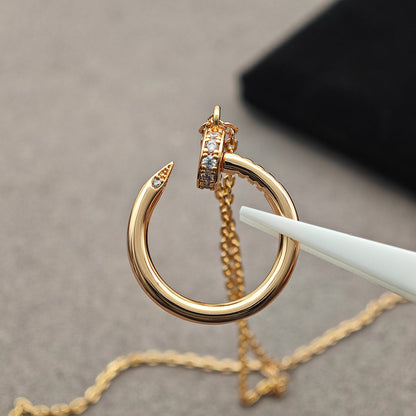 [OAKJURI Jewelry] JUSTE NECKLACE HALF DIAMOND