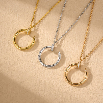[OAKJURI Jewelry] JUSTE NECKLACE HALF DIAMOND