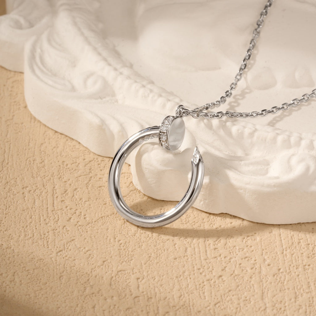 [OAKJURI Jewelry] JUSTE NECKLACE HALF DIAMOND