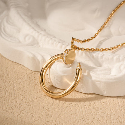 [OAKJURI Jewelry] JUSTE NECKLACE HALF DIAMOND