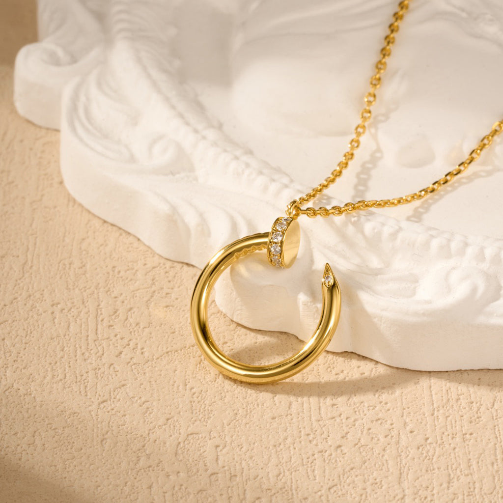 [OAKJURI Jewelry] JUSTE NECKLACE HALF DIAMOND