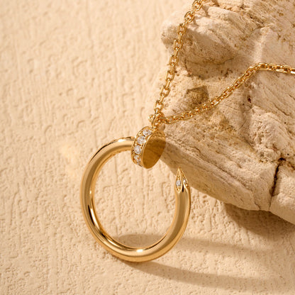 [OAKJURI Jewelry] JUSTE NECKLACE HALF DIAMOND