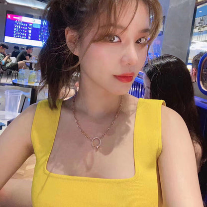 [OAKJURI Jewelry] JUSTE NECKLACE FULL DIAMONDS