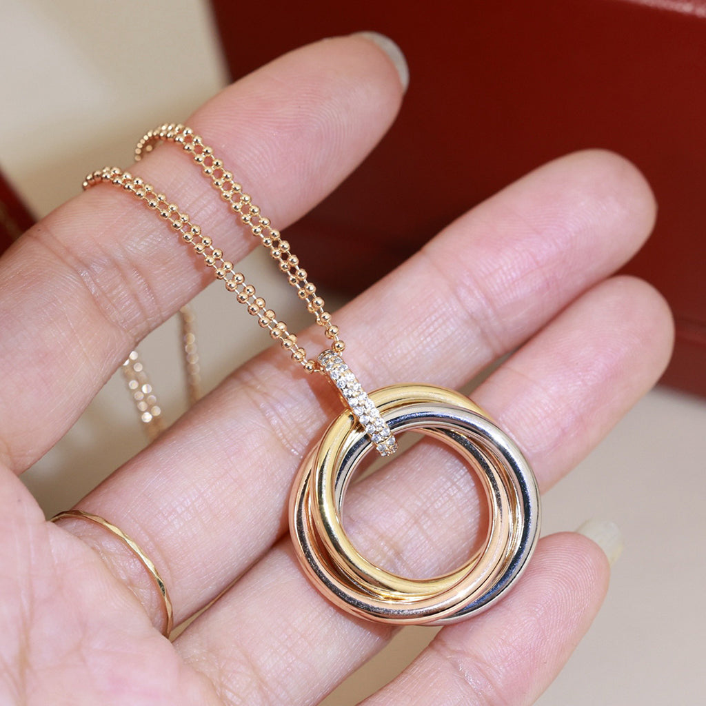 [OAKJURI Jewelry] TRINITY MEDIUM  DIAMONDS NECKLACE