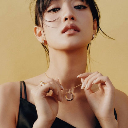 [OAKJURI Jewelry] TRINITY MEDIUM  DIAMONDS NECKLACE