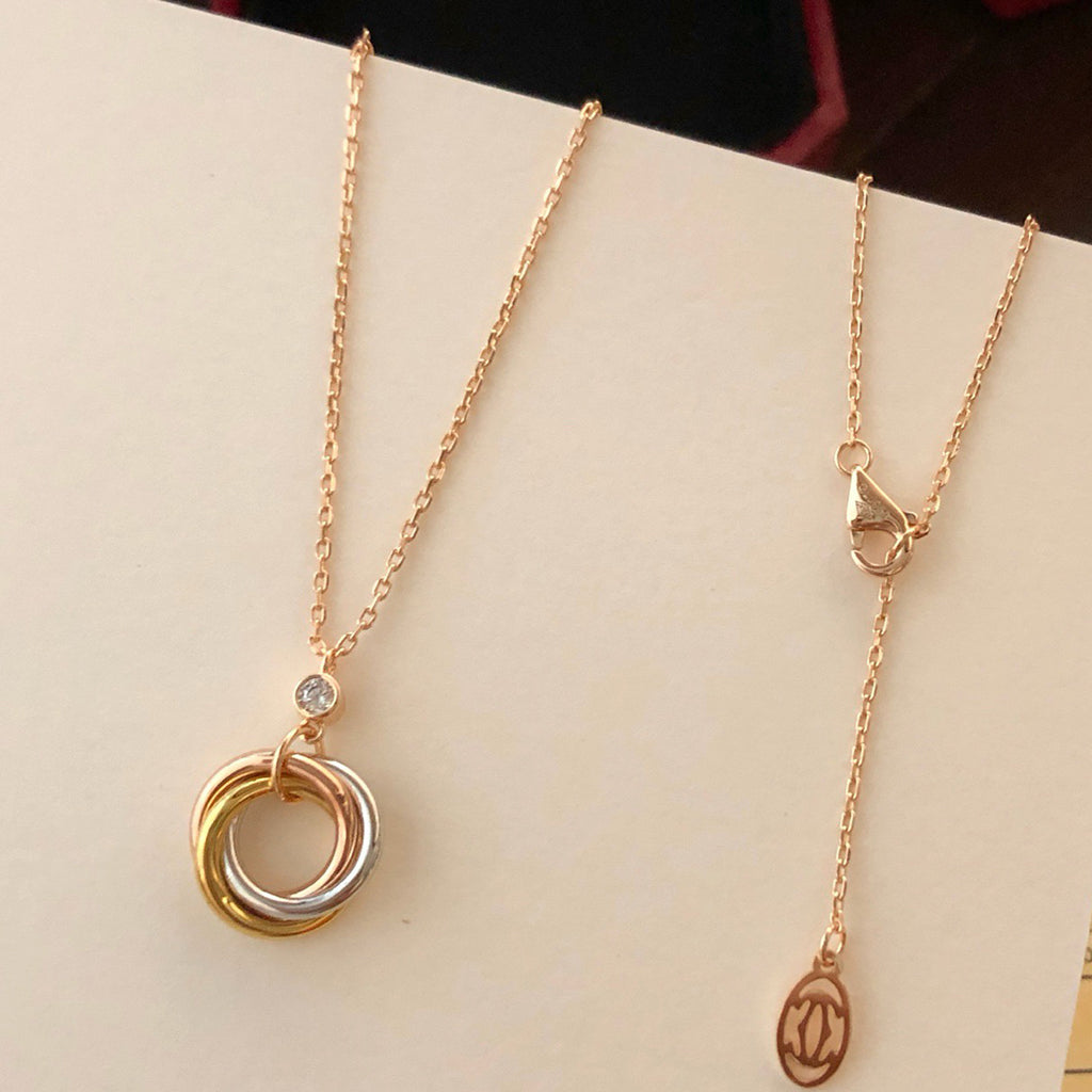 [OAKJURI Jewelry] TRINITY  NECKLACE 1 DIAMOND