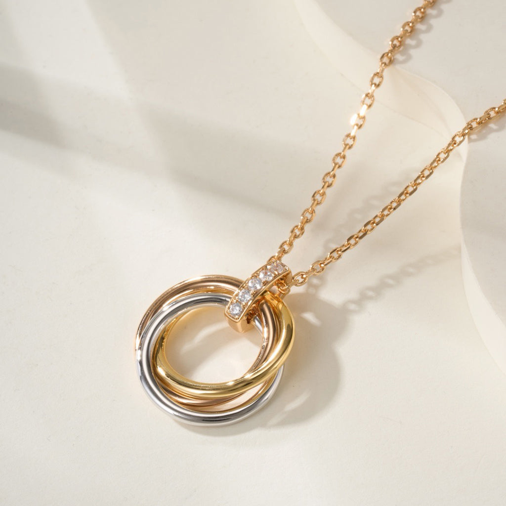 [OAKJURI Jewelry] TRINITY MEDIUM  DIAMONDS NECKLACE