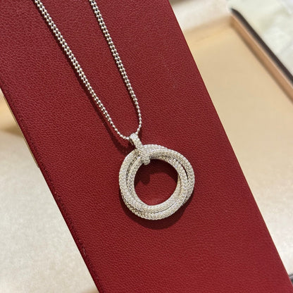 [OAKJURI Jewelry] TRINITY LARGE FULL DIAMOND  NECKLACE
