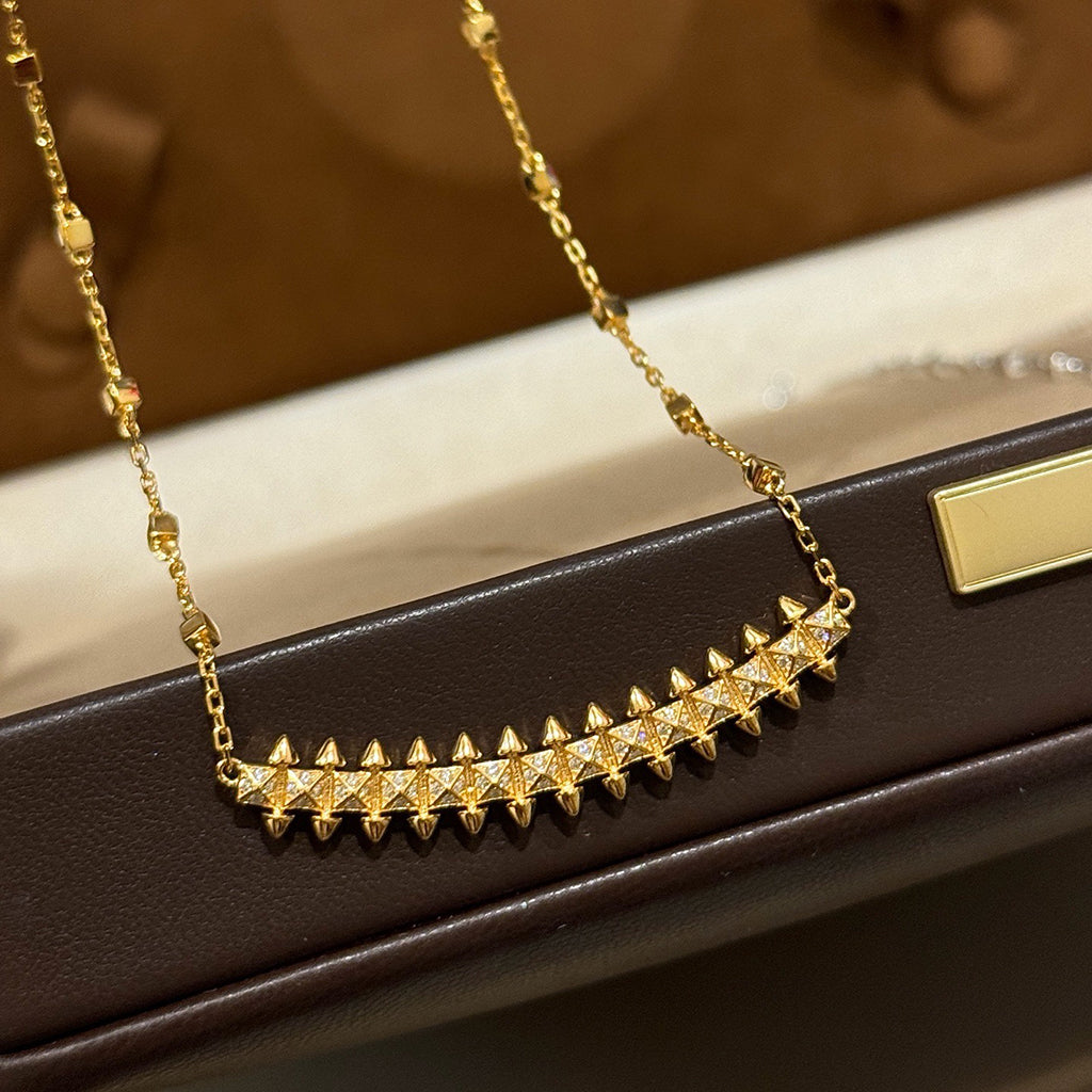 [OAKJURI Jewelry] CLASH  SMALL FULL DIAMOND NECKLACE