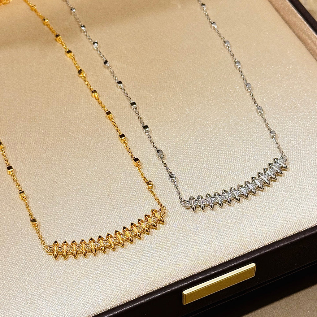 [OAKJURI Jewelry] CLASH  SMALL FULL DIAMOND NECKLACE