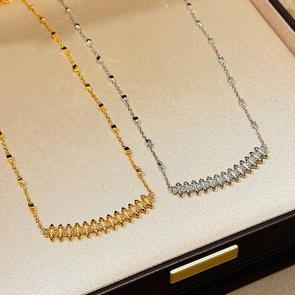 [OAKJURI Jewelry] CLASH  SMALL FULL DIAMOND NECKLACE
