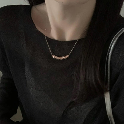[OAKJURI Jewelry] CLASH  SMALL FULL DIAMOND NECKLACE
