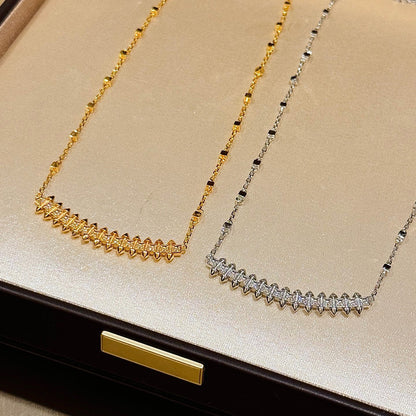 [OAKJURI Jewelry] CLASH  SMALL FULL DIAMOND NECKLACE