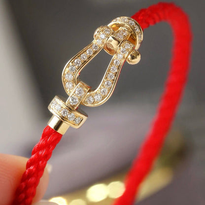 [OAKJURI Jewelry]FORCE LARGE HORSESHOE FULL DIAMOND BRACELET SILVER