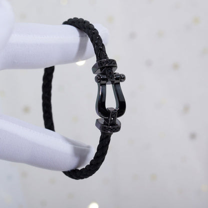 [OAKJURI Jewelry]FORCE LARGE SERIES HORSESHOE BLACK SAMURAI BRACELET