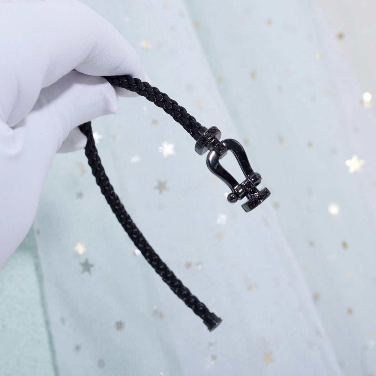 [OAKJURI Jewelry]FORCE LARGE SERIES HORSESHOE BLACK SAMURAI BRACELET
