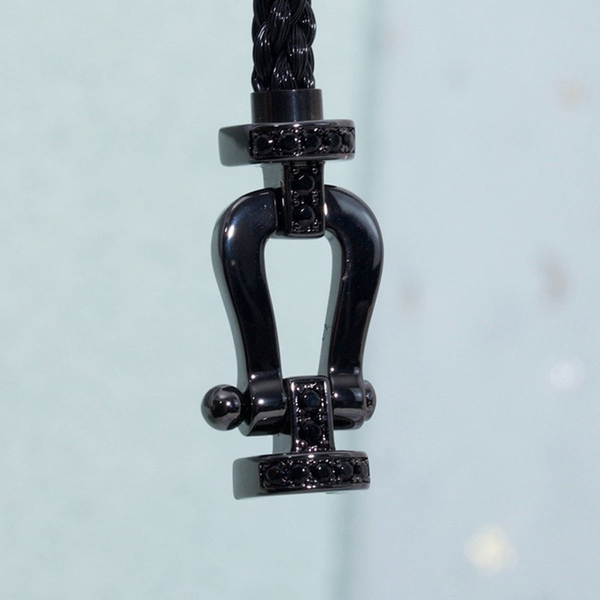 [OAKJURI Jewelry]FORCE LARGE SERIES HORSESHOE BLACK SAMURAI BRACELET