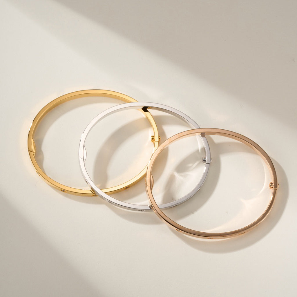 [OAKJURI Jewelry] LOVE BRACELET 3.65MM 10 DIAMONDS