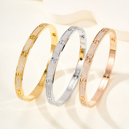 [OAKJURI Jewelry] LOVE BRACELET 4.8MM DIAMOND-PAVED