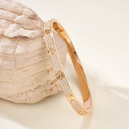 [OAKJURI Jewelry] LOVE BRACELET 4.8MM DIAMOND-PAVED