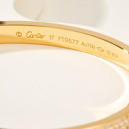 [OAKJURI Jewelry]Clover Laser  Pulsar Stone 5-Motif & LOVE Diamond-Paved Bracelet Stack Set
