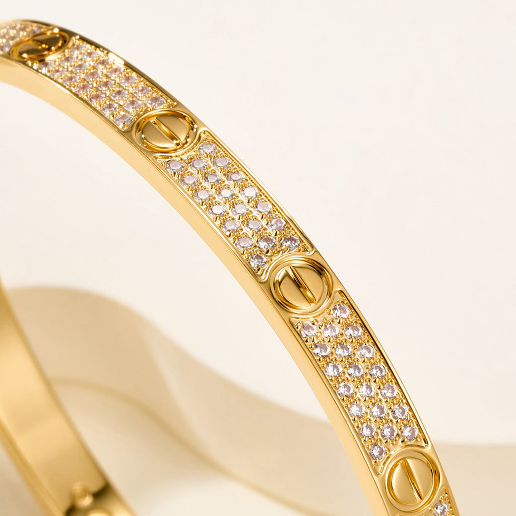 [OAKJURI Jewelry] LOVE BRACELET 4.8MM DIAMOND-PAVED