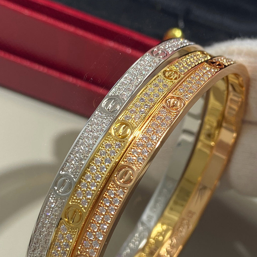 [OAKJURI Jewelry] LOVE BRACELET 3.65MM DIAMOND-PAVED