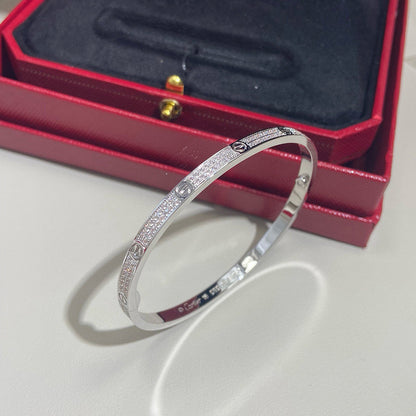 [OAKJURI Jewelry] JUSTE Diamond & LOVE Diamond-Paved Bracelet Stack Set