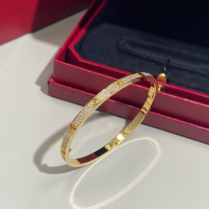 [OAKJURI Jewelry] JUSTE Diamond & LOVE Diamond-Paved Bracelet Stack Set