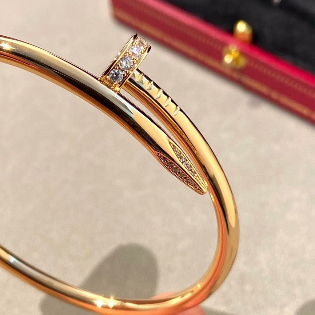 [OAKJURI Jewelry] JUSTE Diamond & LOVE Diamond Bracelet Stack Set