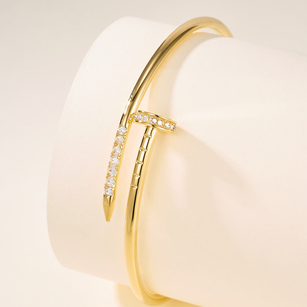 [OAKJURI Jewelry] JUSTE Diamond & LOVE Diamond Bracelet Stack Set