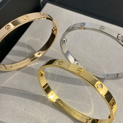 [OAKJURI Jewelry] LOVE BRACELET 6.1MM 4 DIAMONDS