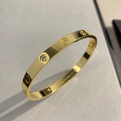[OAKJURI Jewelry] LOVE BRACELET 6.1MM 4 DIAMONDS