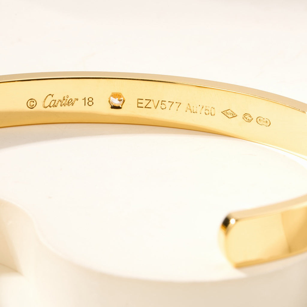 [OAKJURI Jewelry] LOVE BRACELET 6.1MM 1 DIAMOND OPEN CUFF
