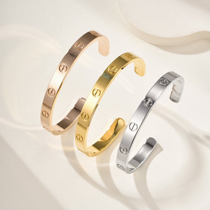 [OAKJURI Jewelry] LOVE BRACELET 6.1MM OPEN CUFF